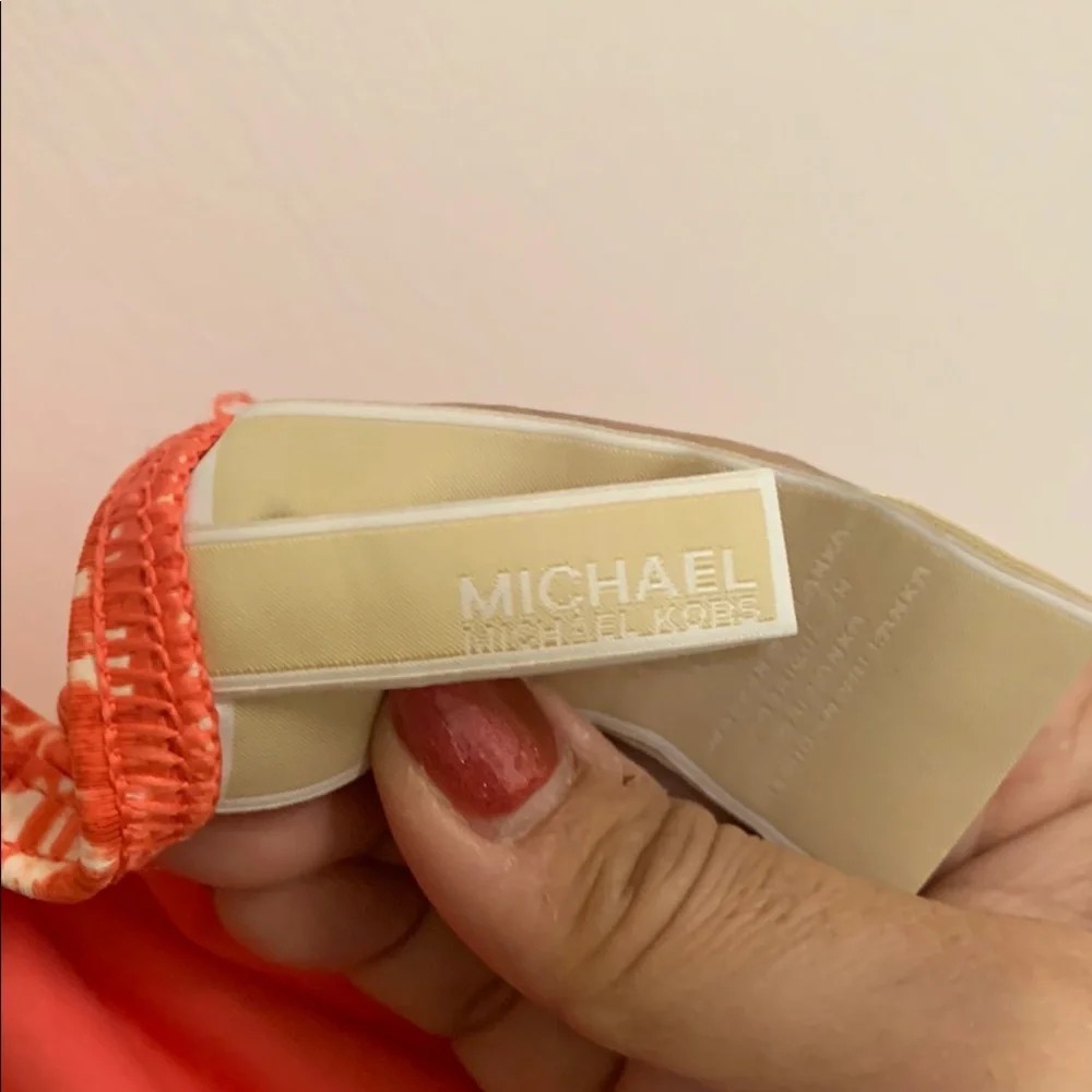 NWT Michael Kors White and Orange Bikini Swimwear